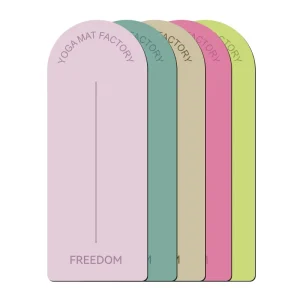 Eco Friendly PU Natural Rubber Yoga Mat Semi Elliptical Non Slip Shock Absorbing Luxury for Yoga Studio Gym