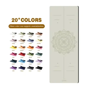 Eco Friendly Pu Rubber Yoga Mat 6mm Thick 183cm Length for Pilates Exercise