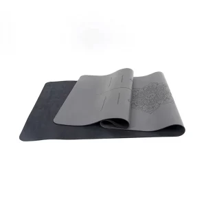Eco Friendly Rubber Custom Logo Black Yoga Mat