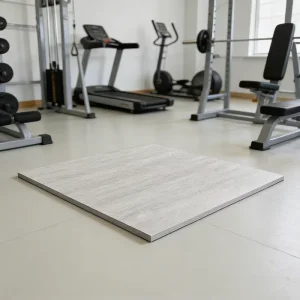 Eco Friendly Shock Absorption Wood Grain Surface Rubber Flooring Mat for and Gym