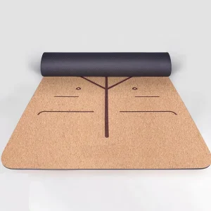 Eco Friendly Yoga Mat Non Slip Cork Rubber Yoga Mat Support Custom Patterns