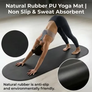 Eco friendly 5mm Thick Pu Non slip Yoga Mat Wavy Oval Pilates Studio Arch Exercise Mat Home Excellent Absorption Natural Rubber