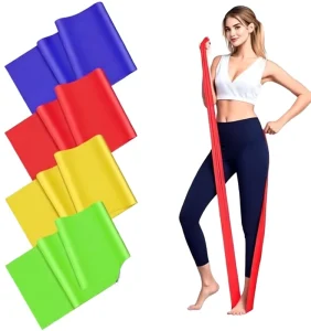 Elastic Stretching Resistance Bands for Physical Therapy Yoga Pilates Home Gym Rehab Workouts Exercise
