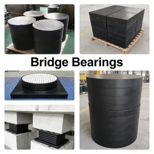 Elastomeric Rubber Plate Bearing Shock Absorbing Isolation for Bridge Construction Customized Size