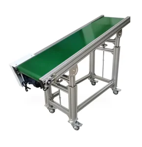 Electric Small Belt Conveyor Assembly Line for Food Workshops, Climbing, Loading, and Material Lifting