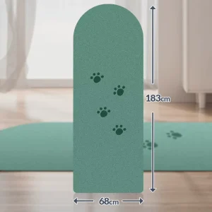 Elliptical Rubber Yoga Mat 5mm with Posture Guidance Line Non-Slip Sweat-Absorbent Customizable for Home Exercise