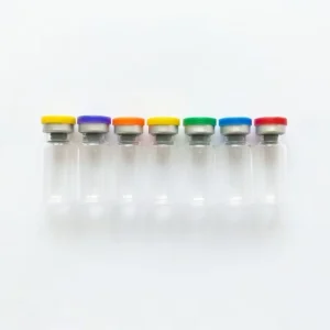 Empty Lyophilized Powder Storage Vial Eco Friendly Custom Plastic Cap Cylinder Freeze Dried Bottle with Rubber Stopper