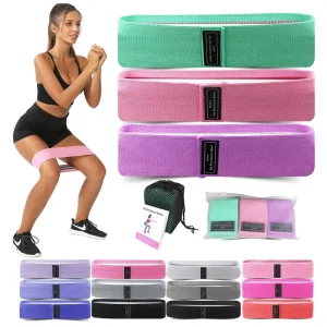 Exercise Bands For Men And Women Elastic Workout Resistance Bands Sets Of 3 Pieces Custom Logo