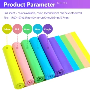 Exercise Bands Physical Elastic Theraband for Yoga Pilates Home Workout Fitness Rehab TPE Resistance Band Source Factory