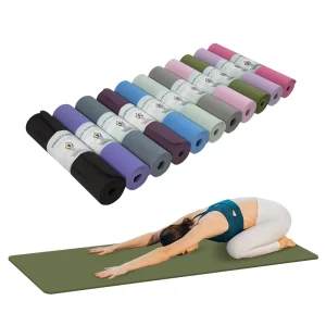 FREE LOGO Stock High Quality Professional Fitness Gym Custom Design Eco friendly Durable Travel Anti Slip TPE 6mm Yoga
