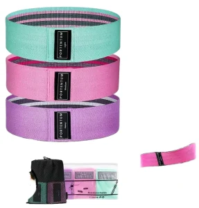 Fabric Hip Resistance Bands Elastic Loop 3-Level Heavy Durable Non Slip Gym Fitness Yoga Workout Exercise Training Body Building
