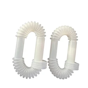Factory 39cm PE Clear Collapsible Corrugated Gasoline Fuel Pipe Rubber Bellows 38mm Outer Diameter 1mm Thickness
