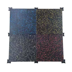 Factory Anti-Vibration Gym Rubber Tiles Shock-Absorbing Anti-Slip Mat for Weight Training and CrossFit