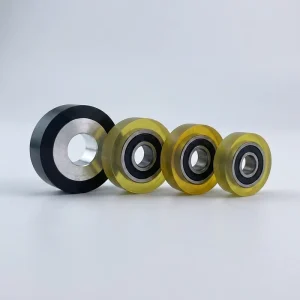 Factory China High Precision Polyurethane Wrapped Bearings PU Coated Roller Wheels Rubber Rollers Precision Machined