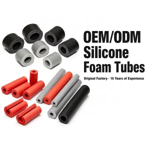 Factory Custom Extruded Silicone Foam Tube Temperature-Resistant Sponge Silicone Foam Sleeve for Shock Absorption and Cushioning