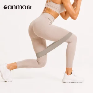 Factory Custom Logo Silicone Resistance Loop Band Non Slip Stretch Band Hip Leg Waist Pilates Yoga Workout Training