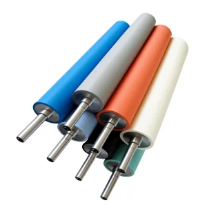 Factory Custom Non powered Rubber coated Polyurethane Stainless Steel Silicone Wear resistant High temperature Rubber Roller
