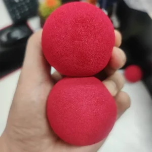 Factory Custom QY Brand NBR EVA Rubber Cutting Grinding Balls Red Solid Abrasive Polishing Industrial Surface 60 80