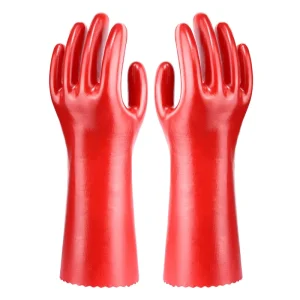 Factory Custom Rubber Labor Insurance Gloves Long Oil resistant Non slip Gloves Waterproof Industrial Work Gloves