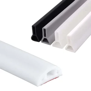Factory Custom Silicone Sealing Strip for Shower Glass Door Bottoms, Water-Blocking and Draft-Proof