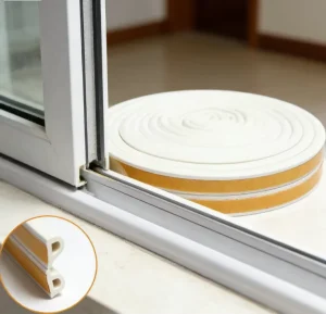 Factory D-Type 12*12 Self-Adhesive EPDM Foam Sealing Strip Soundproof Rubber Strip Door Window Foam Seal