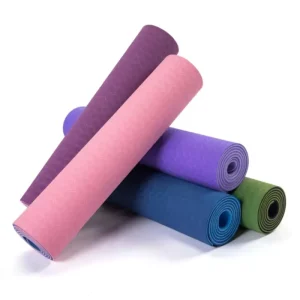 Factory Direct Eco Friendly Customized 6mm 8mm Double Layer Rubber Yoga Mat with Cutting Service