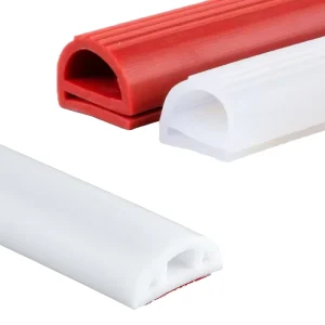 Factory Direct Red Hollow D-Profile Flame-Retardant Silicone Sealing Strip for New Energy Cabinets