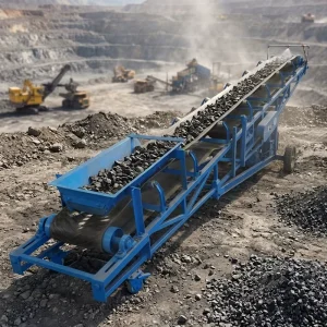 Factory Direct ZHENHAN B500 Heavy Duty Rubber Belt Conveyor 10 20t h Adjustable 50m min Wear Resistant Long Distance CE Approved