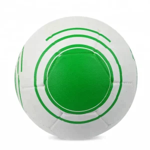 Factory Low Price Shinning Green Logo Rubber Football Ball Soccer Ball