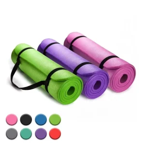 Factory Price 8~15mm Extra Thick NBR Yoga Mat with Carrying Strap Waterproof Cork Natural Rubber Customized Color