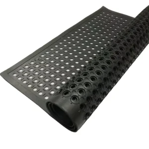 Factory Price Anti-Fatigue Perforated Rubber Floor Mat with Drainage Holes for Restaurant Kitchens