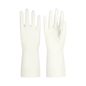 Factory Price Thick Durable Nitrile Labor Rubber Oil and Acid Resistant White Chemical Resistant Gloves