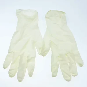 Factory Produced Low Price White Non slip Sterile Powdered Disposable Medical Surgical Examination Latex Gloves