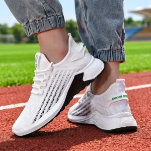Fanghui Walking Shoes Soft Soled Sports Shoes Men Singles Mesh Shoes Lightweight Running Shoes