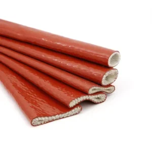 Fiberglass Silicone Heat Resistant Hose Sleeve Firesleeve Insulation Sleeving High Temperature Fire Guard Cutting Customizable