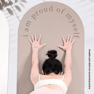 Fitness Custom Eco friendly Natural Rubber Anti Slip Studio Mat 5mm Thickness Frosted Arc PU Rubber Yoga Mat with Logo