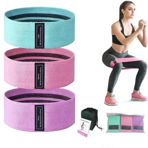 Fitness Latex Resistance Band Loop Yoga Workout Band Polyester Buttocks Expansion Bands for Home Indoor