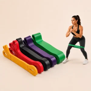 Fitness Resistance Bands Set with Multiple Resistance Levels and Custom Logo