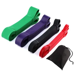 Fitness Rubber Loop Long Resistance Bands Power Band Pull up Bands Workout Set of 5