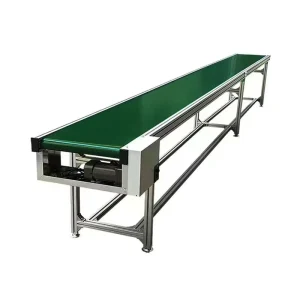 Flat Belt Conveyor Adjustable Speed Stainless Steel Frame Loading Unloading E Commerce Fulfillment Line Custom Size Available