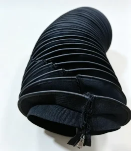 Flexible Cylinder Screw Rod Protective Cover Hydraulic Cylinder Rod Bellow Cover Sewn Round Dust Cover with Metal Zipper