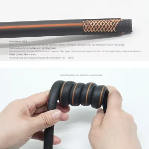 Flexible Fabric-Braided NBR Rubber Hose for Petrol and Oil