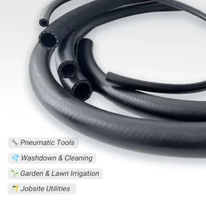 Flexible Garden Irrigation Water Hose Low Pressure Kink Resistant for Farm & Lawn Car Air Water Rubber Hose