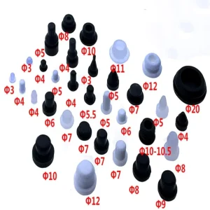 Food Grade Anti Dust T Type Silicone Rubber Hole Plug Sealing Plug Stopper End Cap Bung For Cartridge Push In Stem Bumper