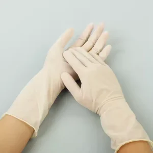 Food Grade High Elastic Medical Powdered Powder Free Latex Examination Gloves for Hospital Use