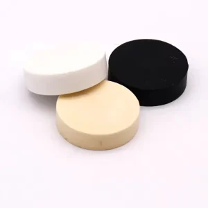 Food-Grade Round Natural Rubber Shock-Absorbing Anti-Slip Sealing Foot Pad 100x100x10mm for Kitchen and Lab Equipment