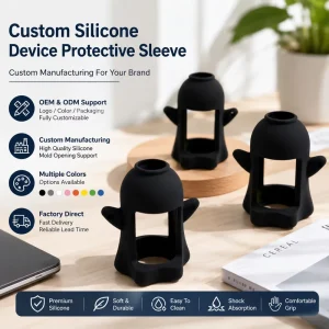 Food Grade Silicone Protective Cover for Smoking Accessories, Custom Molded Soft Elastic Rubber Sleeve, Low Temperature Resistance
