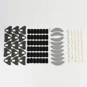 Food Grade Silicone Rubber Pads Self-Adhesive Rubber Feet Non-Slip Grid Mat Inner and Outer Washers Black