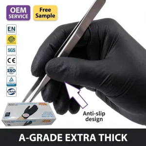 For 5Mil 4g Thickened Latex Free Disposable Nitrile Gloves Tear Resistant Chemical Resistant S M L XL Direct Factory Medical