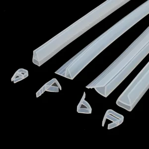 Frameless Glass Door Rubber Seal Strip Flexible Transparent Weather Stripping Waterproof Soundproof Dustproof Edge Trim